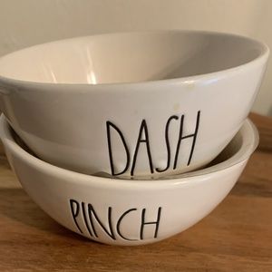 Rae Dunn "Pinch & Dash" Small herb bowls